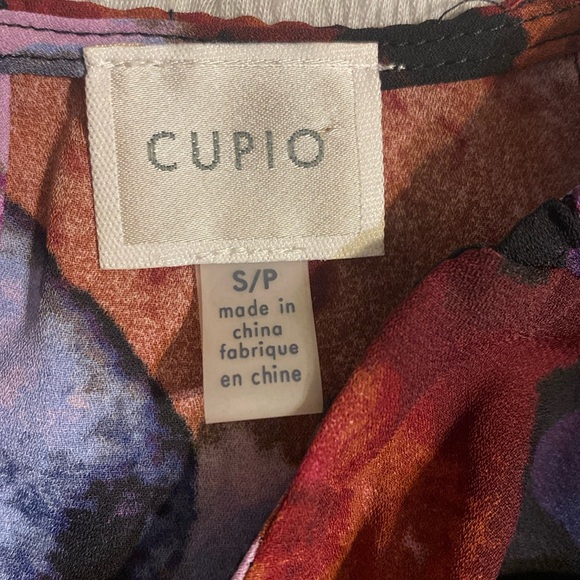 Cupio Women’s Floral Blouse Small Ruffles Long Sleeve High Low Whimsigoth - Picture 6 of 13